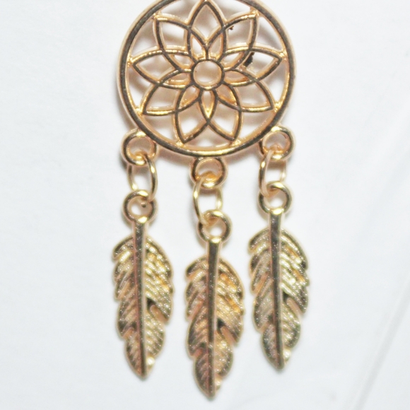 Golden dreamcatcher belly ring - Picture 3 of 7